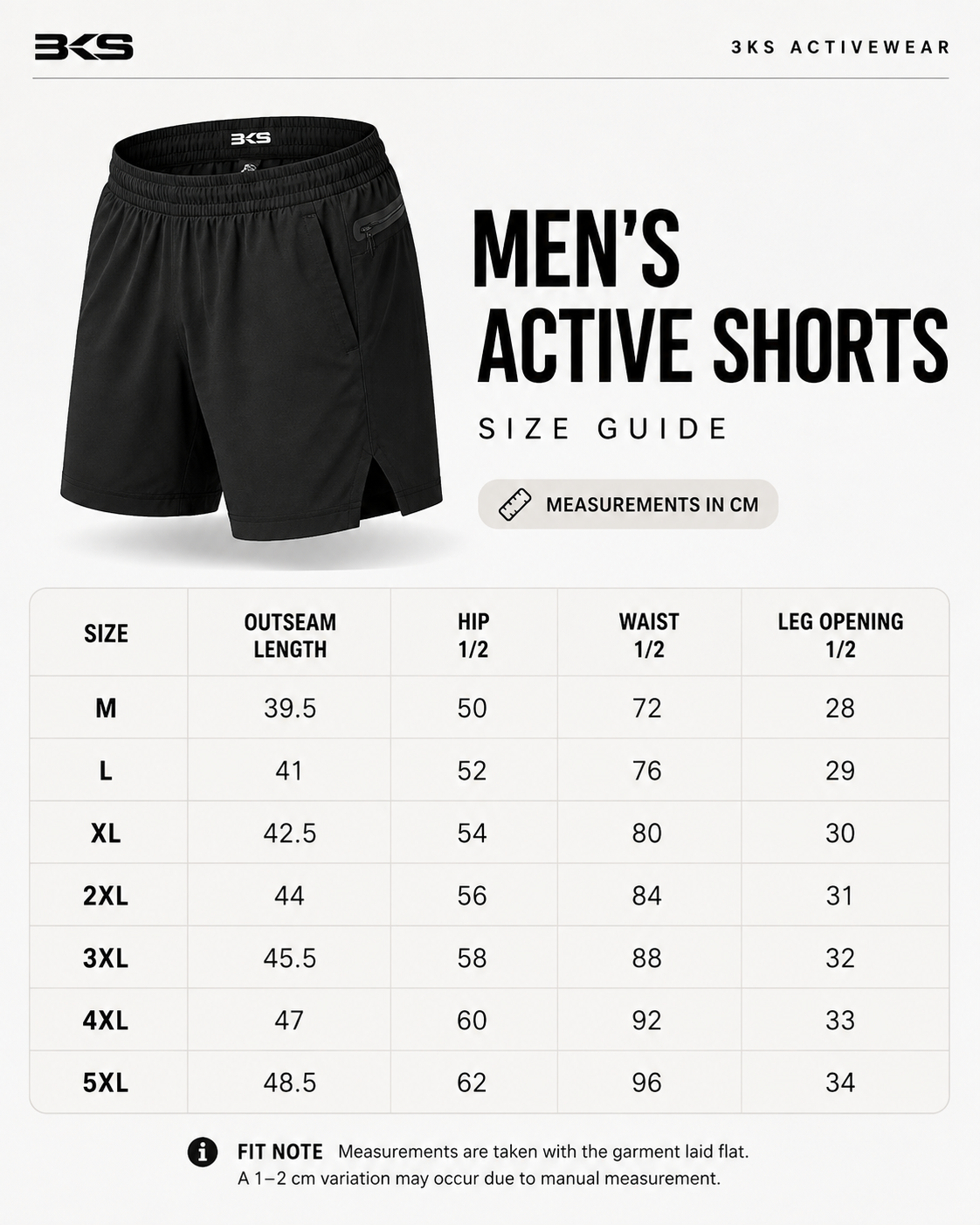 Men's Lightweight Training Shorts with Zip Pocket