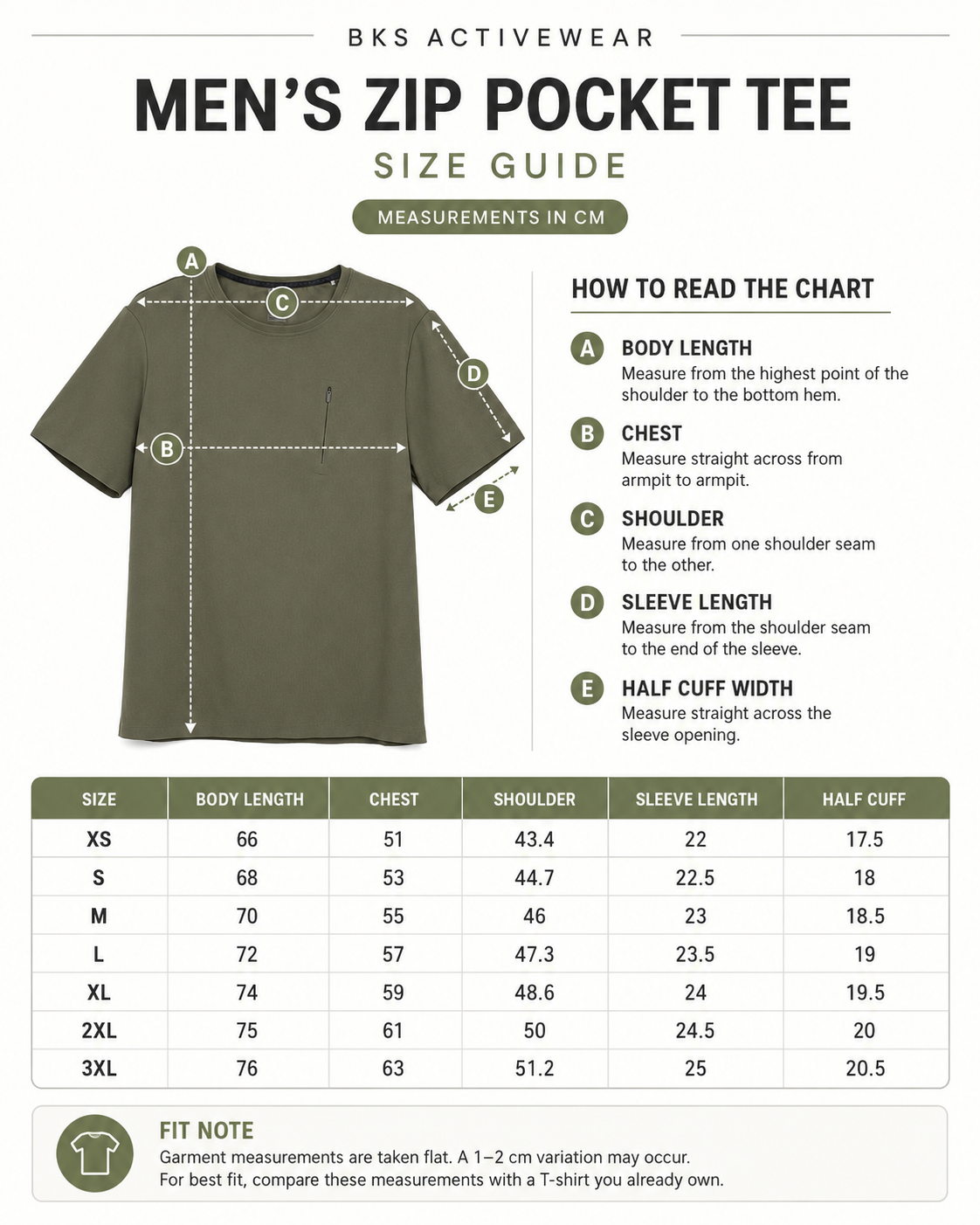 Men's Cool-Touch Stretch Zip Pocket Tee