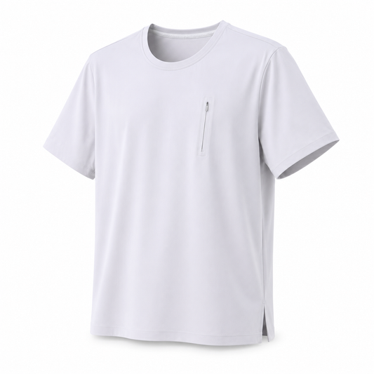Men's Cool-Touch Stretch Zip Pocket Tee
