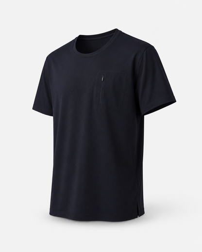 Men's Cool-Touch Stretch Zip Pocket Tee