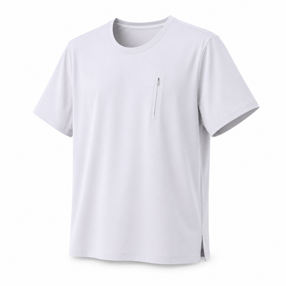 Men's Cool-Touch Stretch Zip Pocket Tee